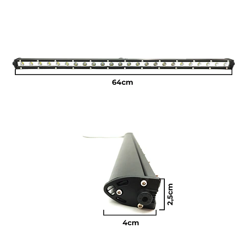 Barra LED Rectangular 72W 24LED | IP67 Off-Road 4x4