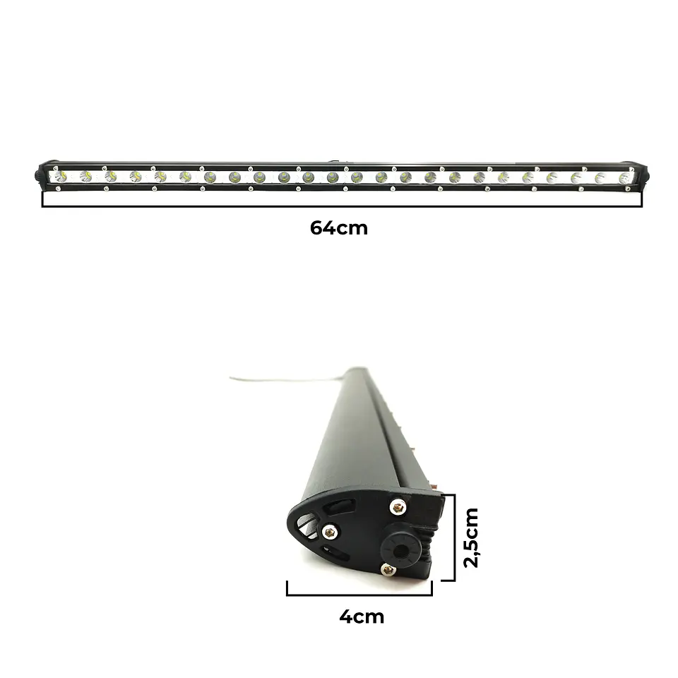 Barra LED Rectangular 72W 24LED | IP67 Off-Road 4x4 2