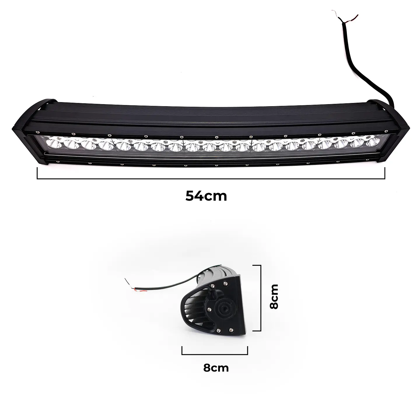 Barra LED Rectangular Curva 120W 40LED | IP67 Off-Road 4x4 2