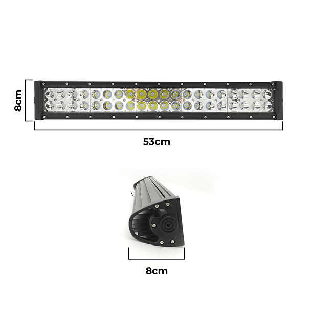 Barra Led Rectangular 120w 40led Luz Blanca