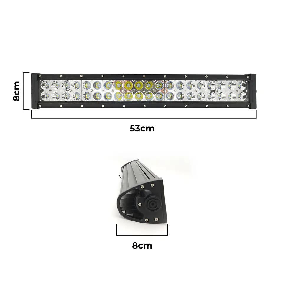 Barra Led Rectangular 120w 40led Luz Blanca 2
