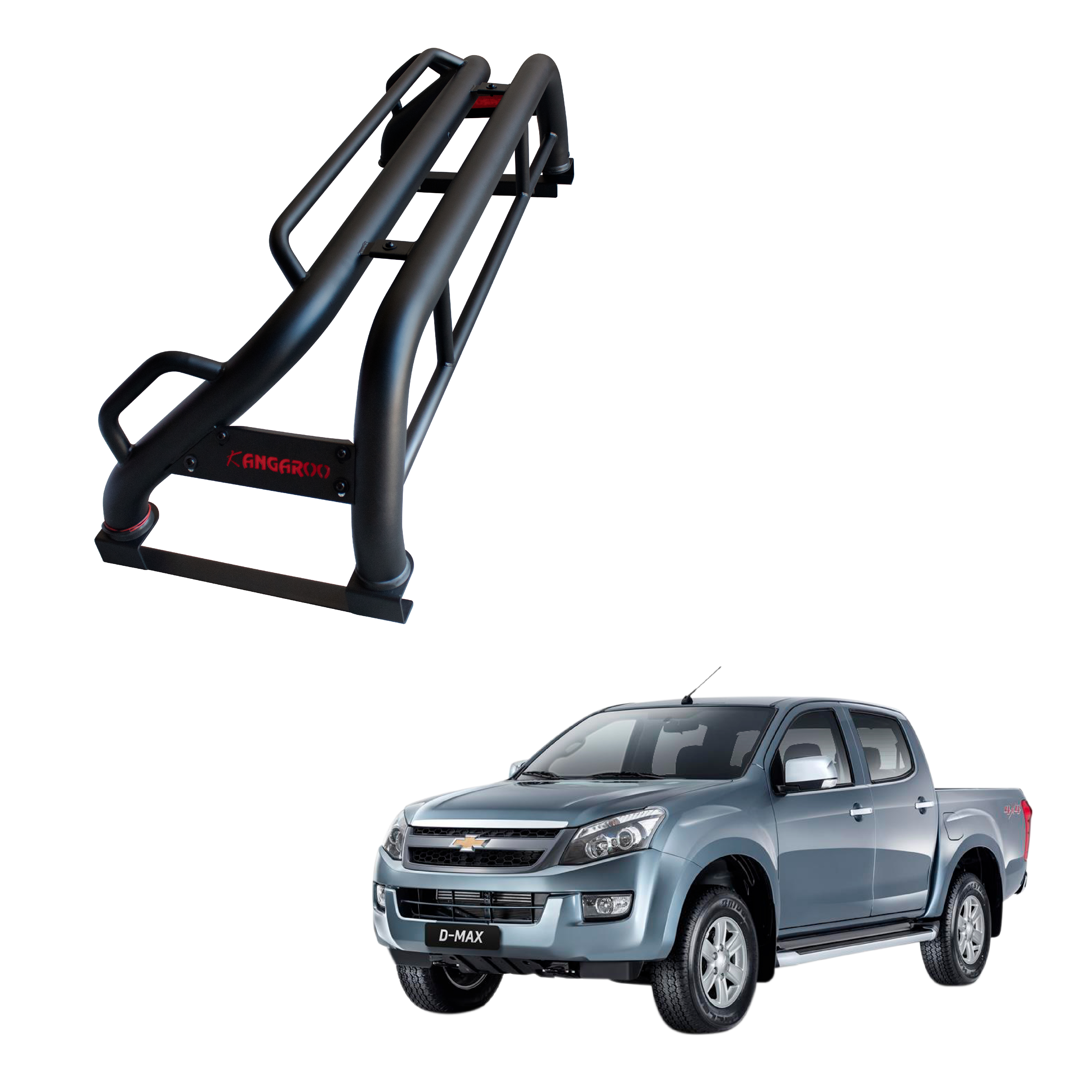 Barra Antivuelco Negro Matte 4x4 Chevrolet D-max 2015-2021
