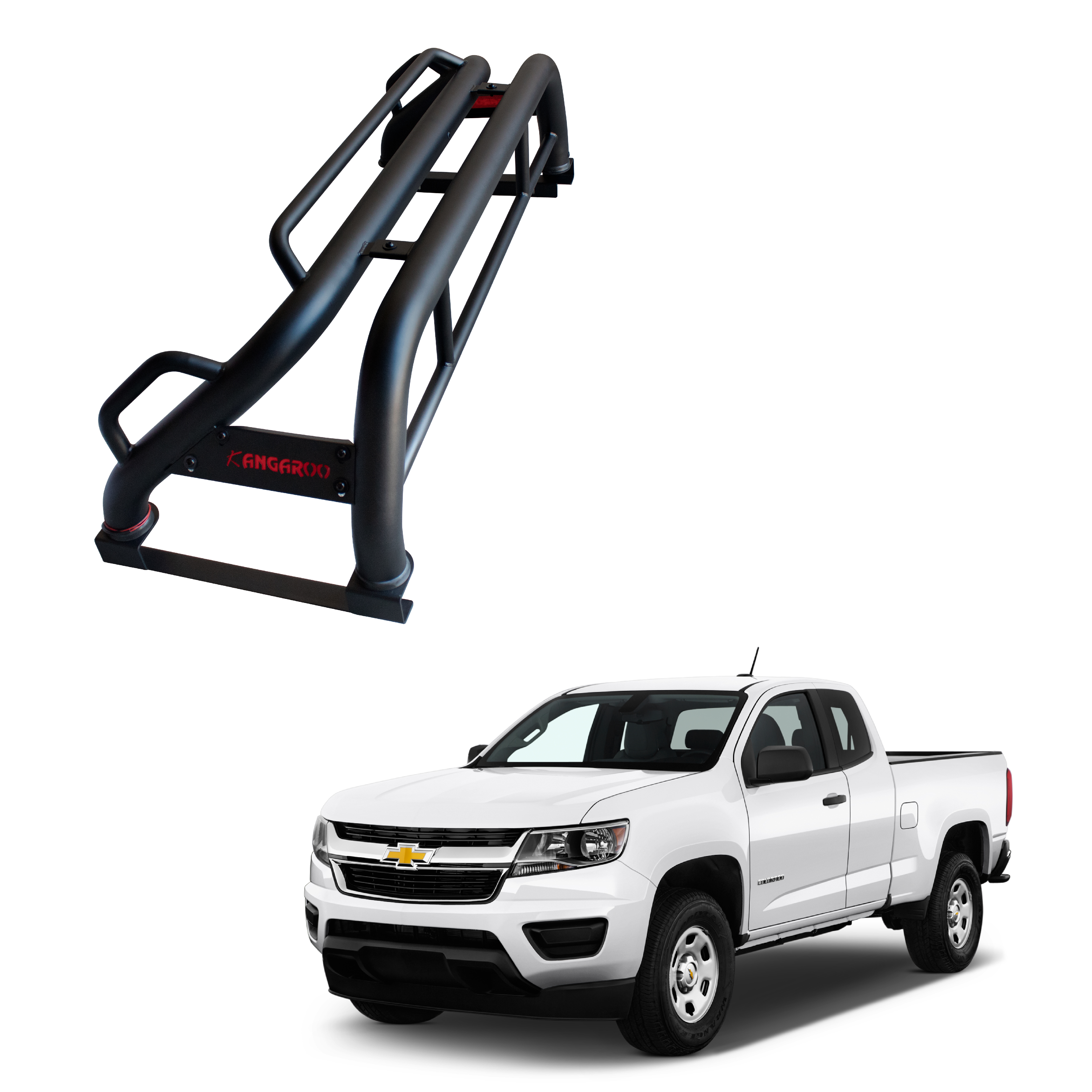 Barra Antivuelco New K1 Negro Matte Chevrolet New Colorado