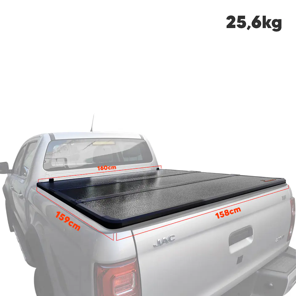 Tapa Rígida TRIFOLD para JAC T8 – Cubierta de Aluminio Impermeable y Segura 3