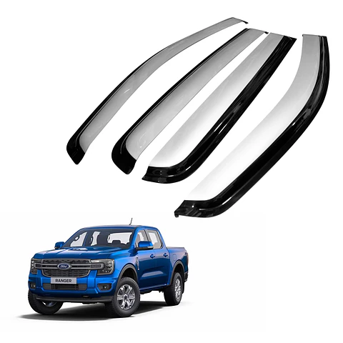 Set de Aletas Bota Agua Bicolor Ford Ranger 2024+ – Instalación Fácil ABS