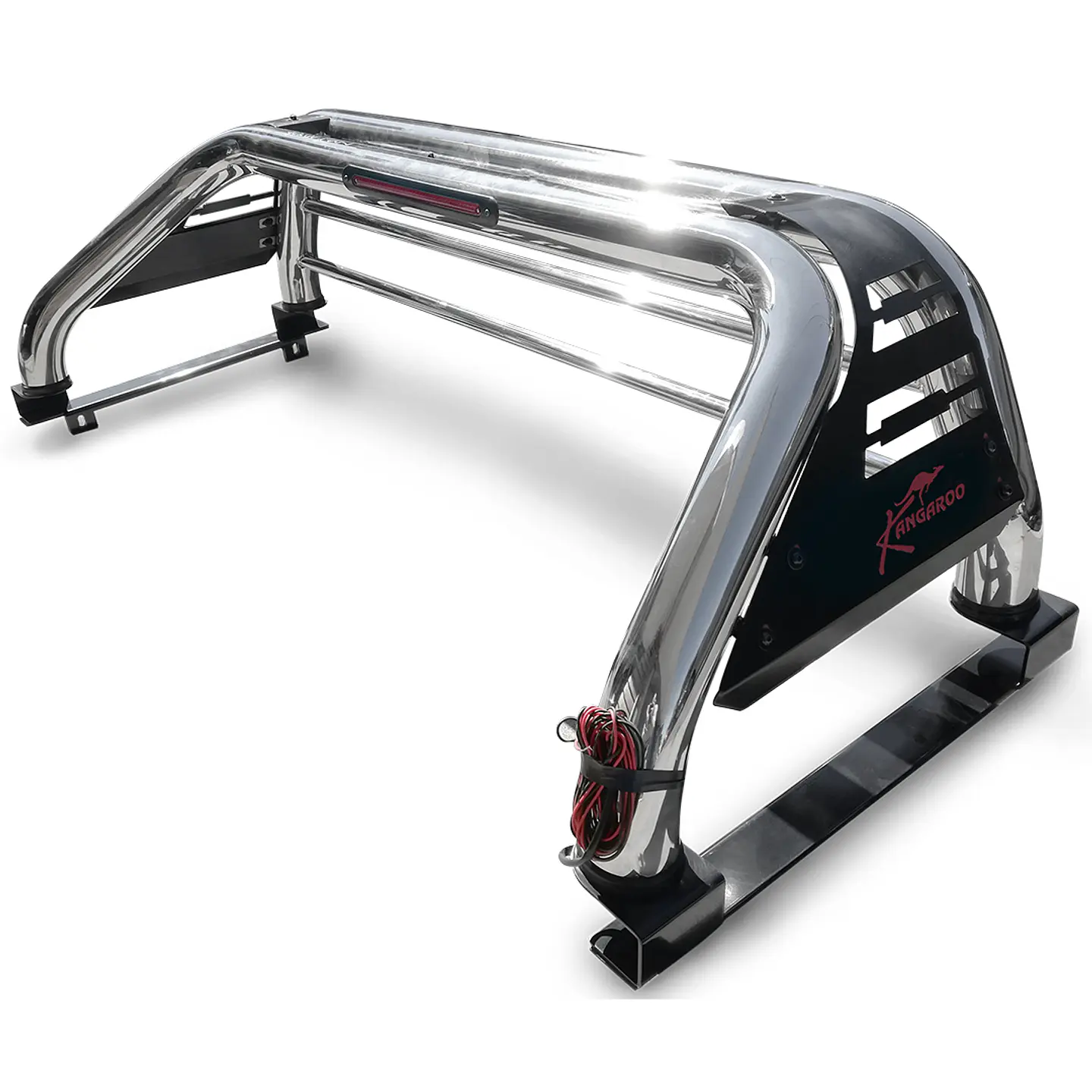 Barra Antivuelco Acero Inoxidable Mitsubishi L200 2006–2015 | Luz de Freno y Base para Lona 4x4 | Kangaroo Chile 3