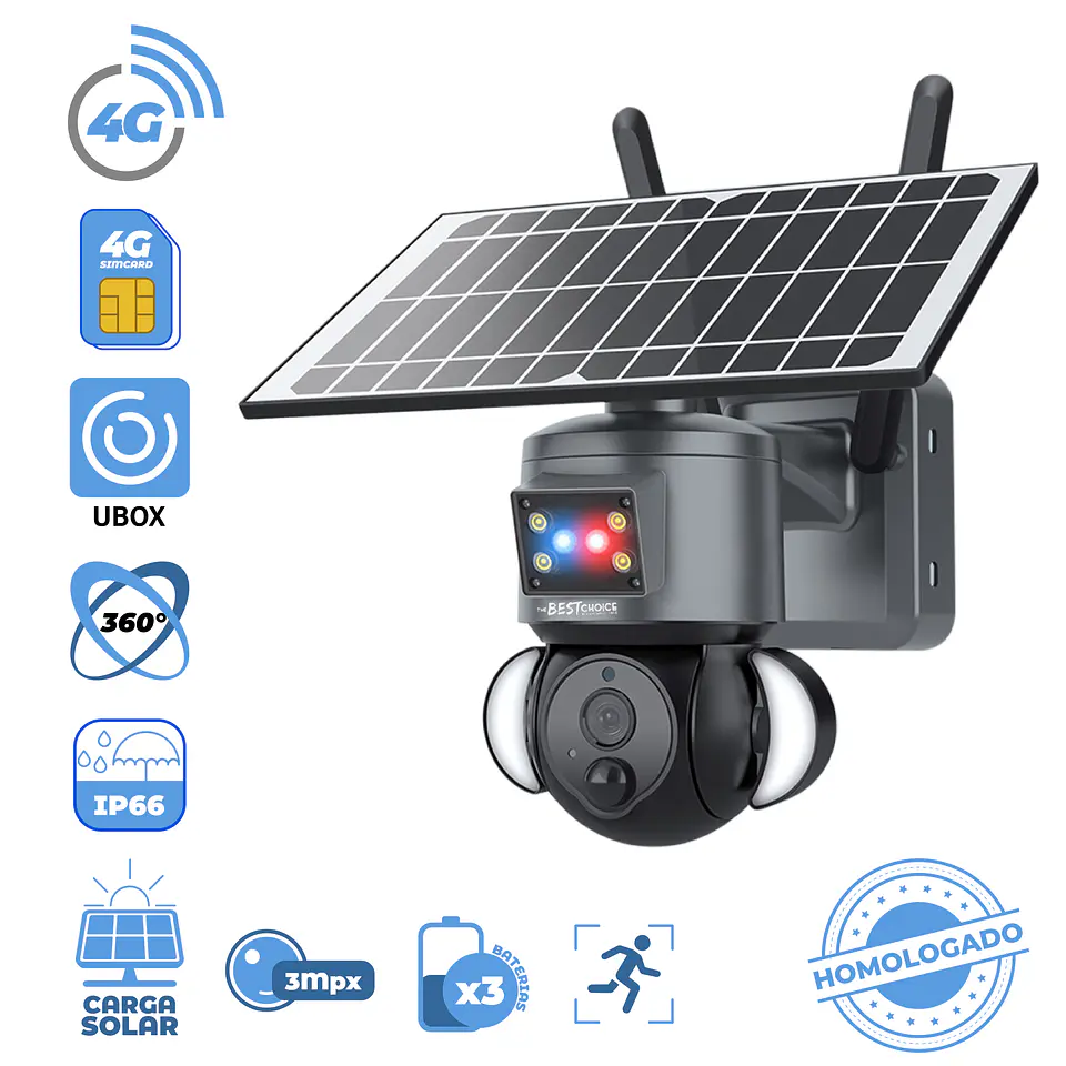 Cámara de Vigilancia Solar 4G PTZ 3MPX Independiente | Kangaroo Chile 1