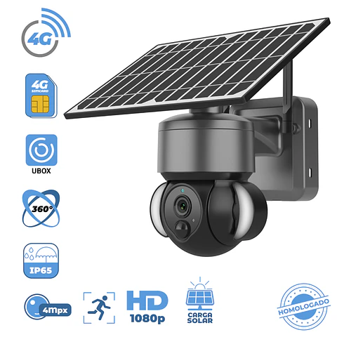 CÁMARA DE VIGILANCIA SOLAR PTZ 4G 4MPX INDEPENDIENTE | KANGAROO CHILE
