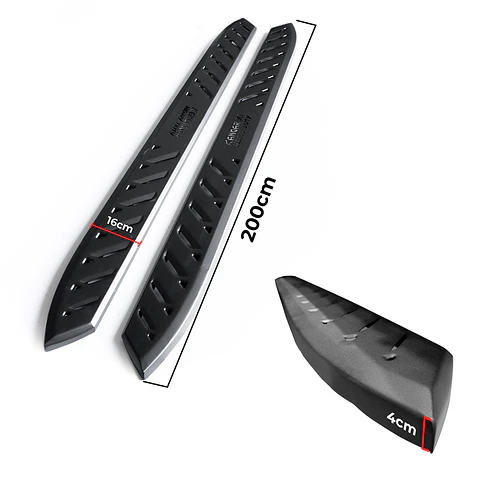 Juego de Pisaderas Toyota Hilux 2016-2024 Shark Heavy Duty | Fierro Negro Resistente