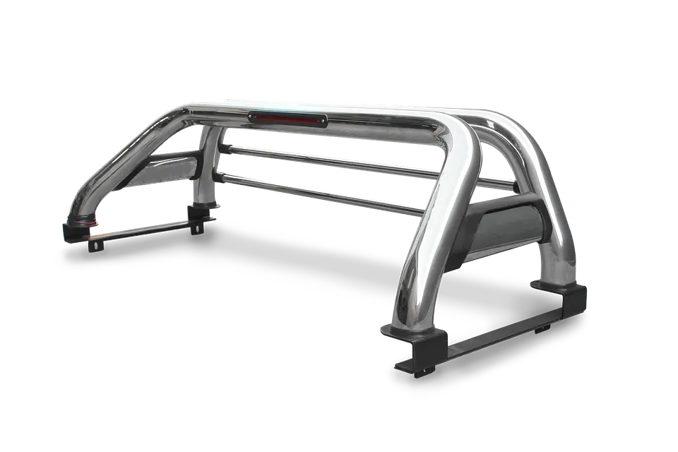 Barra Antivuelco Acero Inoxidable Mitsubishi L200 2024+ | Luz de Freno y Base para Lona | Kangaroo Chile 2