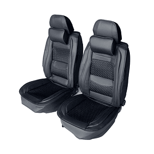 Cubre Asiento Ecocuero Universal para Camioneta Cabecera Memory Foam Negro