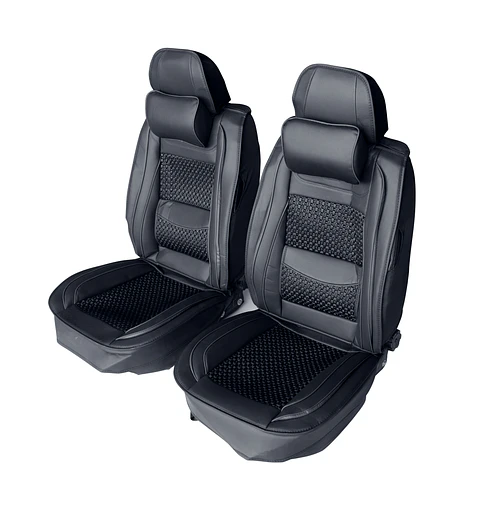 Cubre Asiento Ecocuero Universal para Camioneta Cabecera Memory Foam Negro