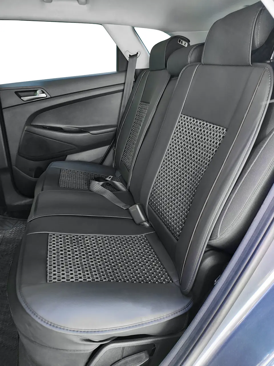 Cubre Asiento Ecocuero Universal para Camioneta Cabecera Memory Foam Negro 6