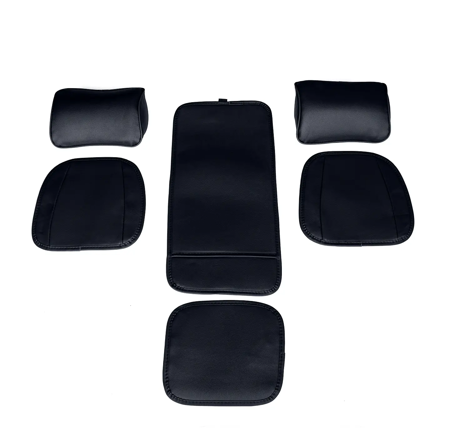 Cubre Asiento Ecocuero Universal para Camioneta Cabecera Memory Foam Negro 7