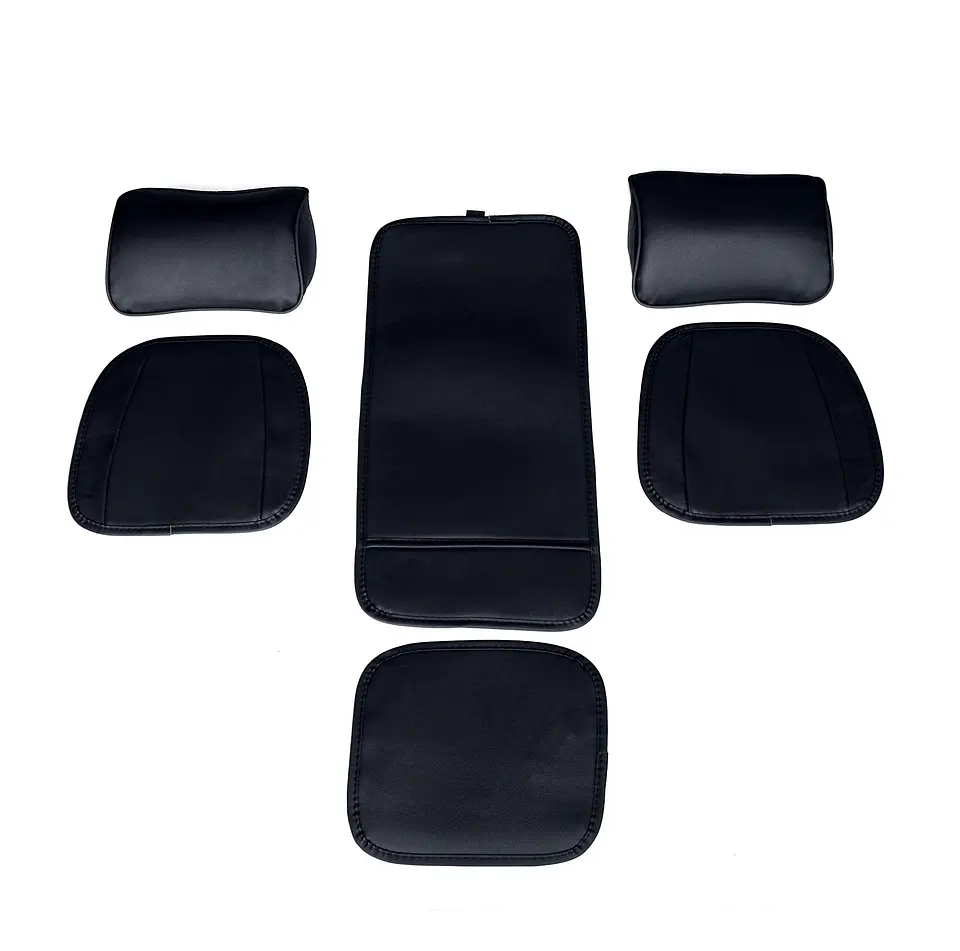 Cubre Asiento Ecocuero Universal para Camioneta Cabecera Memory Foam Negro 7