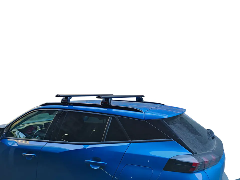 Barra de Techo Aluminio Peugeot 2008 – Portaequipaje Reforzado 130 cm con Llaves de Seguridad 4