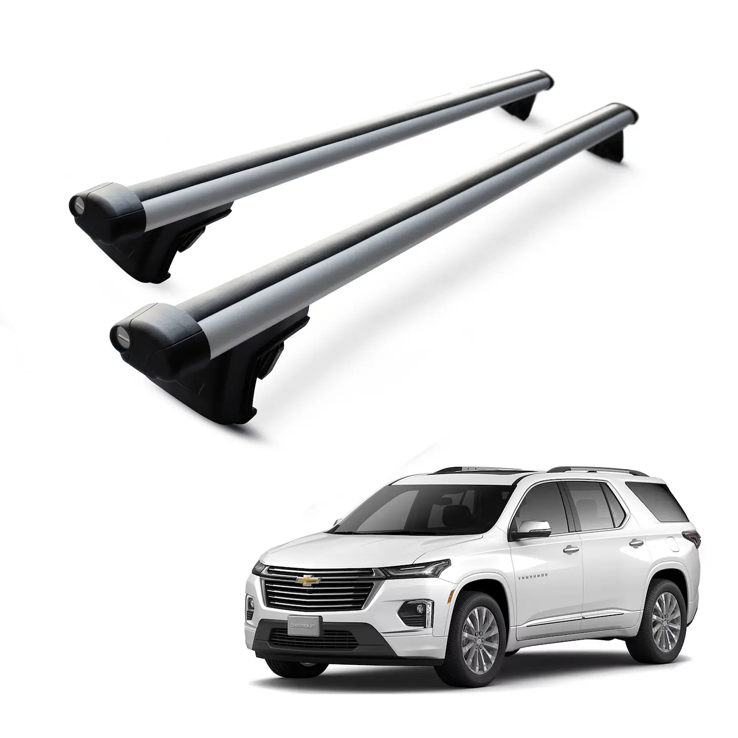 Barras de Techo Transversales para Chevrolet Traverse 2020–2024 con Llave Antirrobo – Kangaroo Chile 1