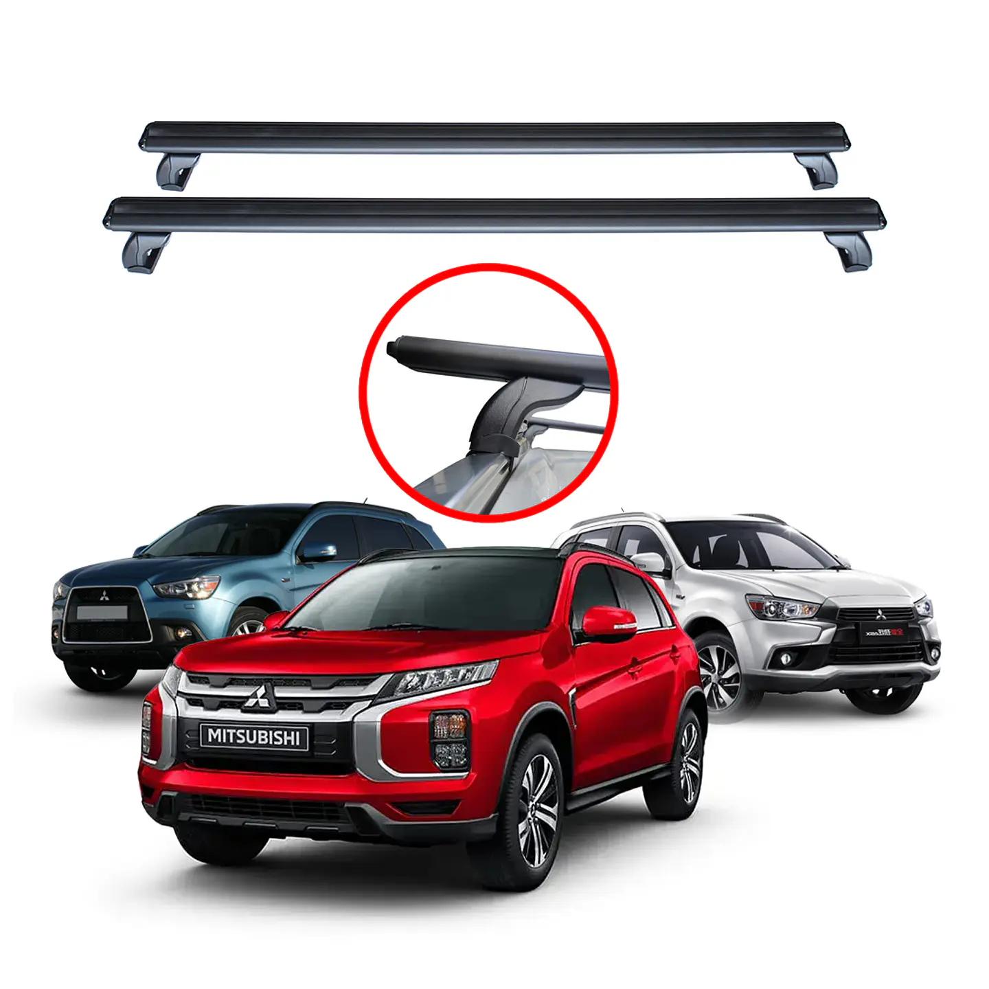 Barra de Techo de Aluminio para Mitsubishi ASX 2011+ | Porta Equipaje 150kg | Kangaroo Chile 1