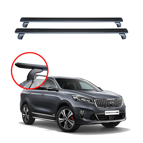 Barras de Techo Aluminio para Kia Sorento 2015-2023 | Porta Equipaje Reforzado | Kangaroo Chile