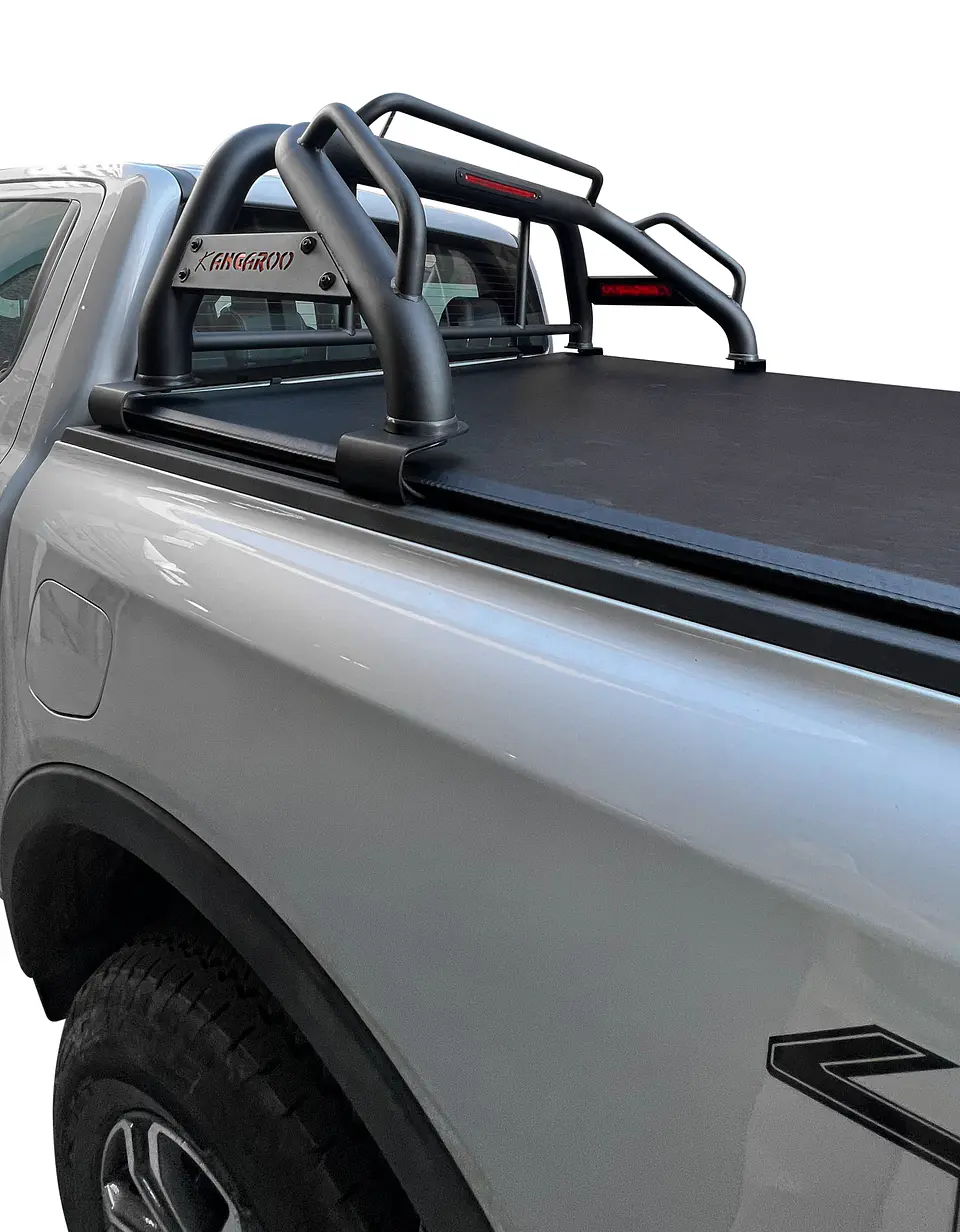 Barra Antivuelco Fierro Ford Ranger 2024+ | Luz de Freno y Base para Lona | Kangaroo Chile 10