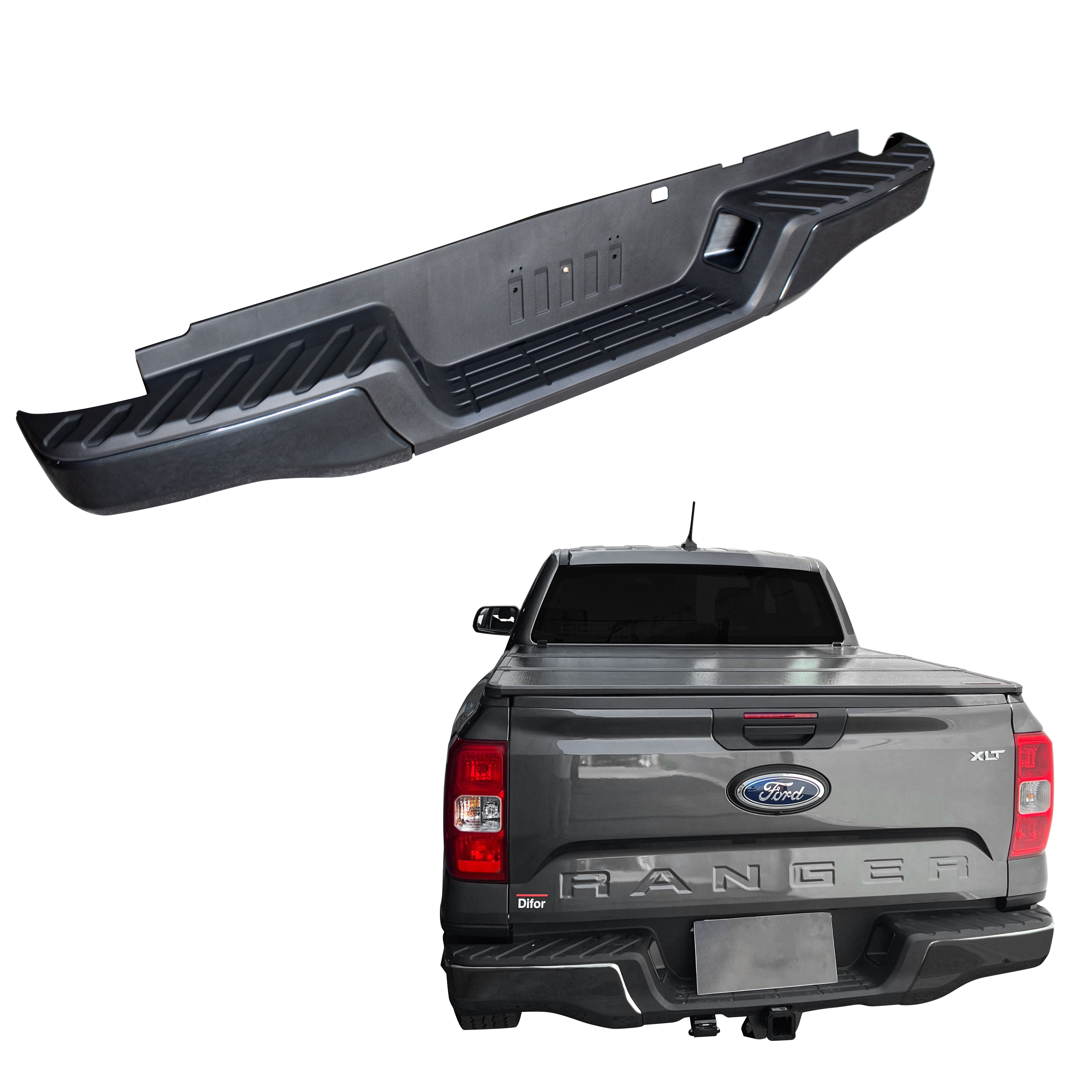 Parachoque Trasero Ford Ranger 2024+ Color Negro
