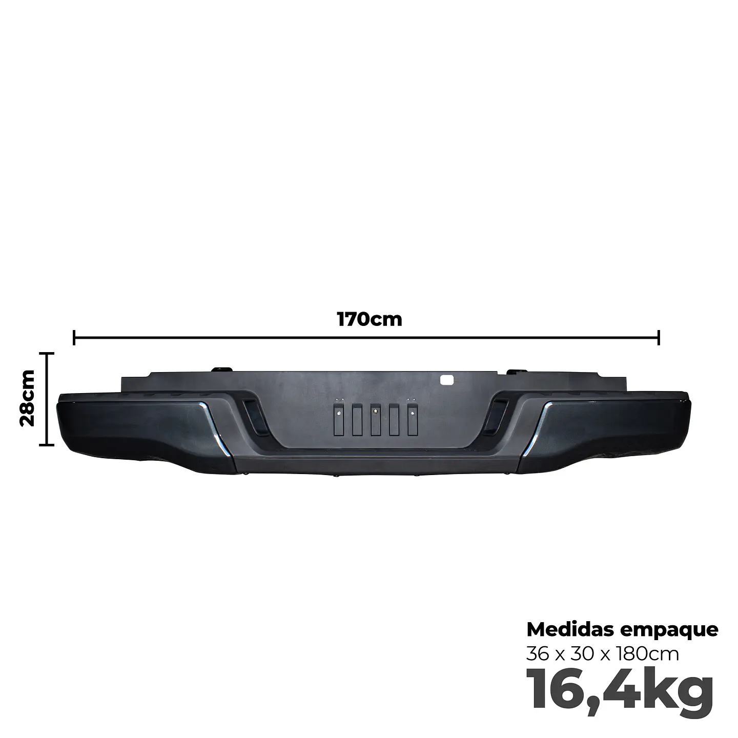 Parachoque Trasero Ford Ranger 2024+ Color Negro 2