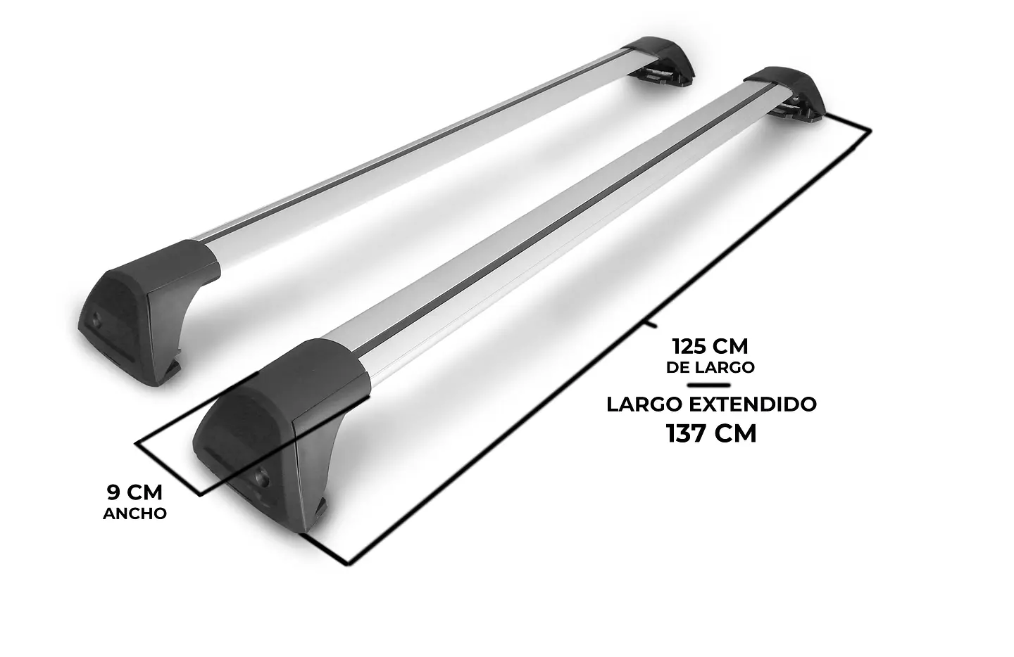 Barra de Techo Universal SUV y Camionetas – Adaptable Puerta a Puerta 115 cm 3
