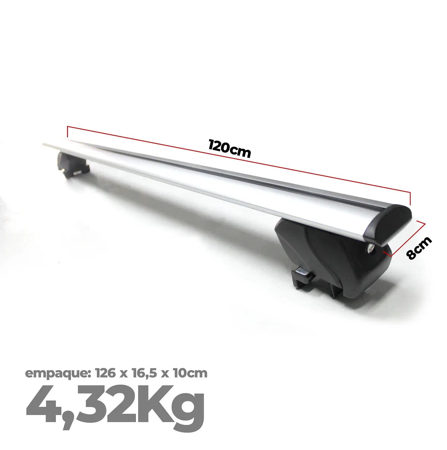 Barra de Techo Aluminio Peugeot Carrol 120 cm – Porta Equipaje Segura y Resistente 3