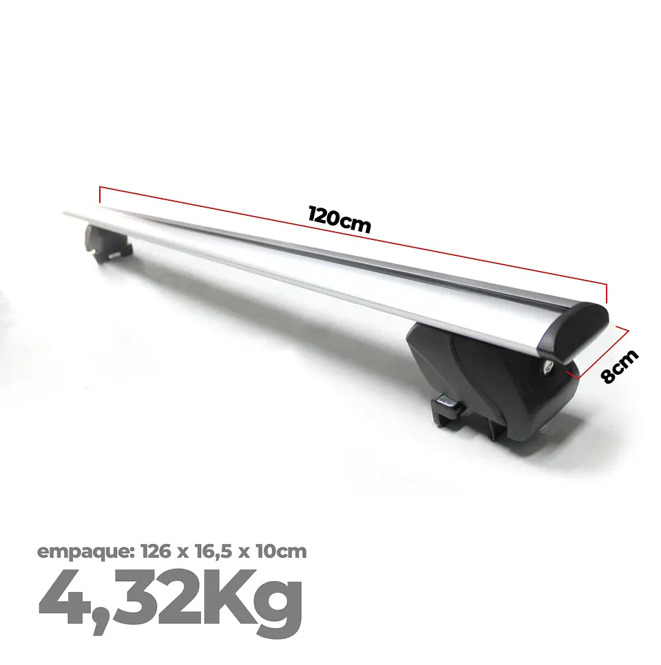 Barra de Techo Aluminio Peugeot Carrol 120 cm – Porta Equipaje Segura y Resistente 3