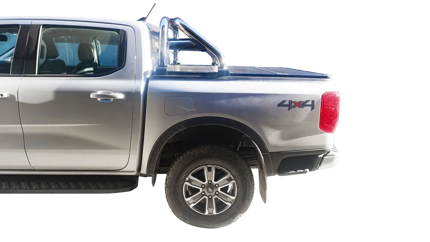 Barra Antivuelco Acero Inoxidable Ford Ranger 2024+ | Luz de Freno y Base para Lona | Kangaroo Chile 7