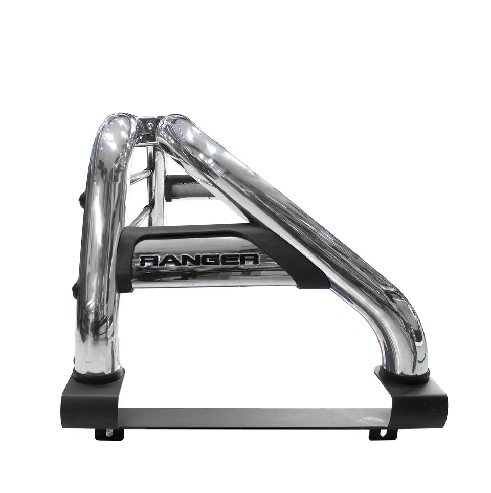 Barra Antivuelco Acero Inoxidable Ford Ranger 2024+ | Luz de Freno y Base para Lona | Kangaroo Chile 4