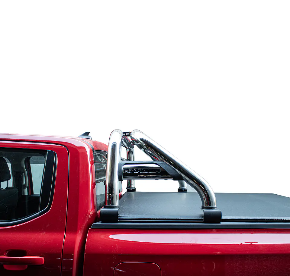 Barra Antivuelco Acero Inoxidable Ford Ranger 2024+ | Luz de Freno y Base para Lona | Kangaroo Chile 8