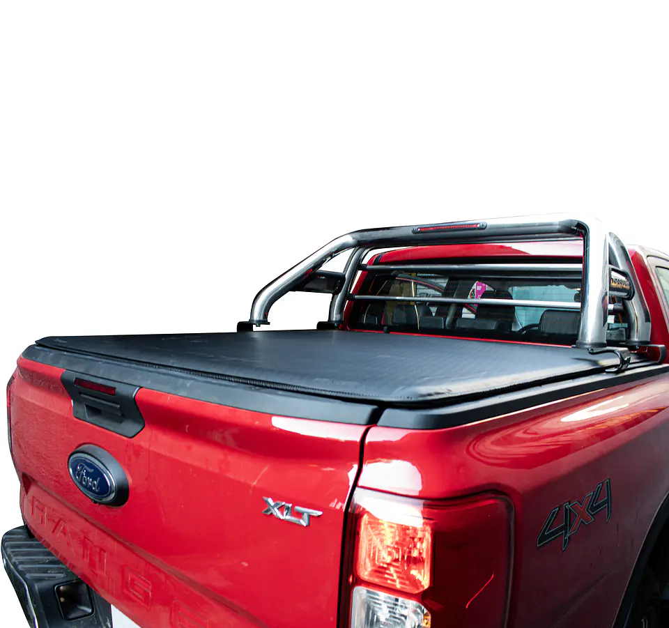 Barra Antivuelco Acero Inoxidable Ford Ranger 2024+ | Luz de Freno y Base para Lona | Kangaroo Chile 9