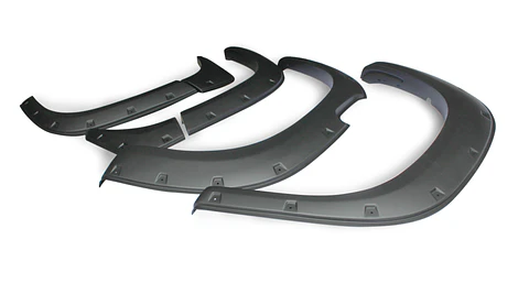 Extensiones de Tapabarro Mitsubishi L200 2019–2023 | ABS Negro Estilo Militar con Kit de Instalación
