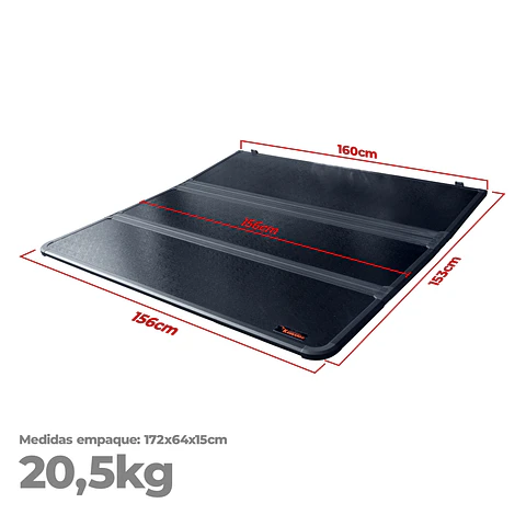 Tapa Rígida TRIFOLD Mitsubishi L200 2024+ | Aluminio Texturizado | Kangaroo Chile