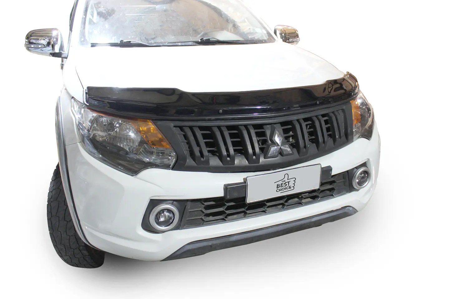 Deflector de Capot Mitsubishi L200 2016-2018 ABS Negro – Instalación sin perforación 3