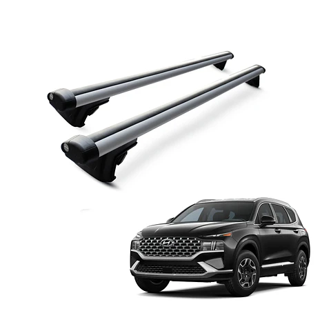Barra de Techo Transversal para Hyundai Santa Fe 2019-2023 | Porta Equipaje Aluminio con Llave | Kangaroo Chile