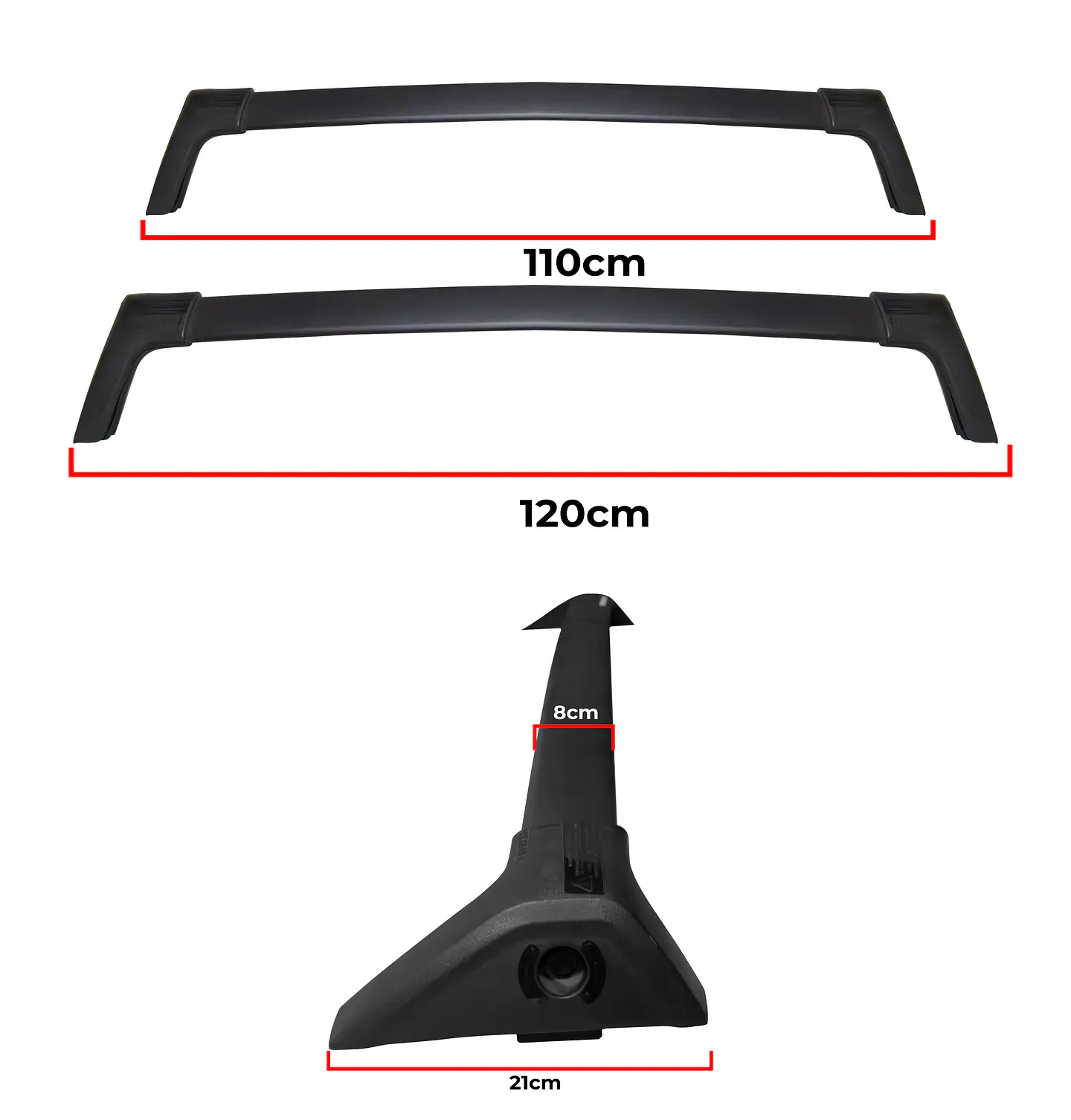 Barras de Techo Toyota RAV4 2019-2025 – Perfil de Techo Original 4