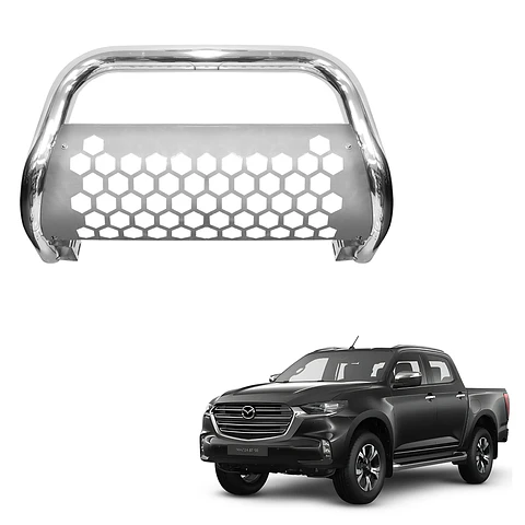 Defensa Frontal Acero Inoxidable | Mazda BT50 2022+ | Kangaroo Chile