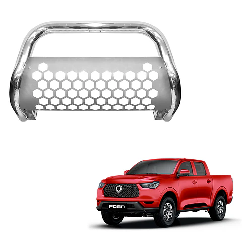 Defensa Frontal Acero Inoxidable | GreatWall Poer 2021+ | Kangaroo Chile