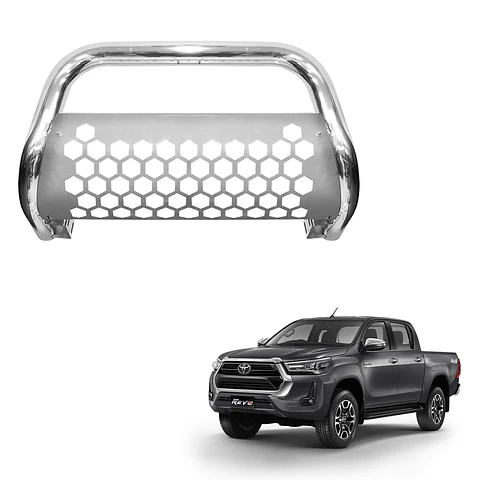 Defensa Frontal Acero Inoxidable para Toyota Hilux 2016+