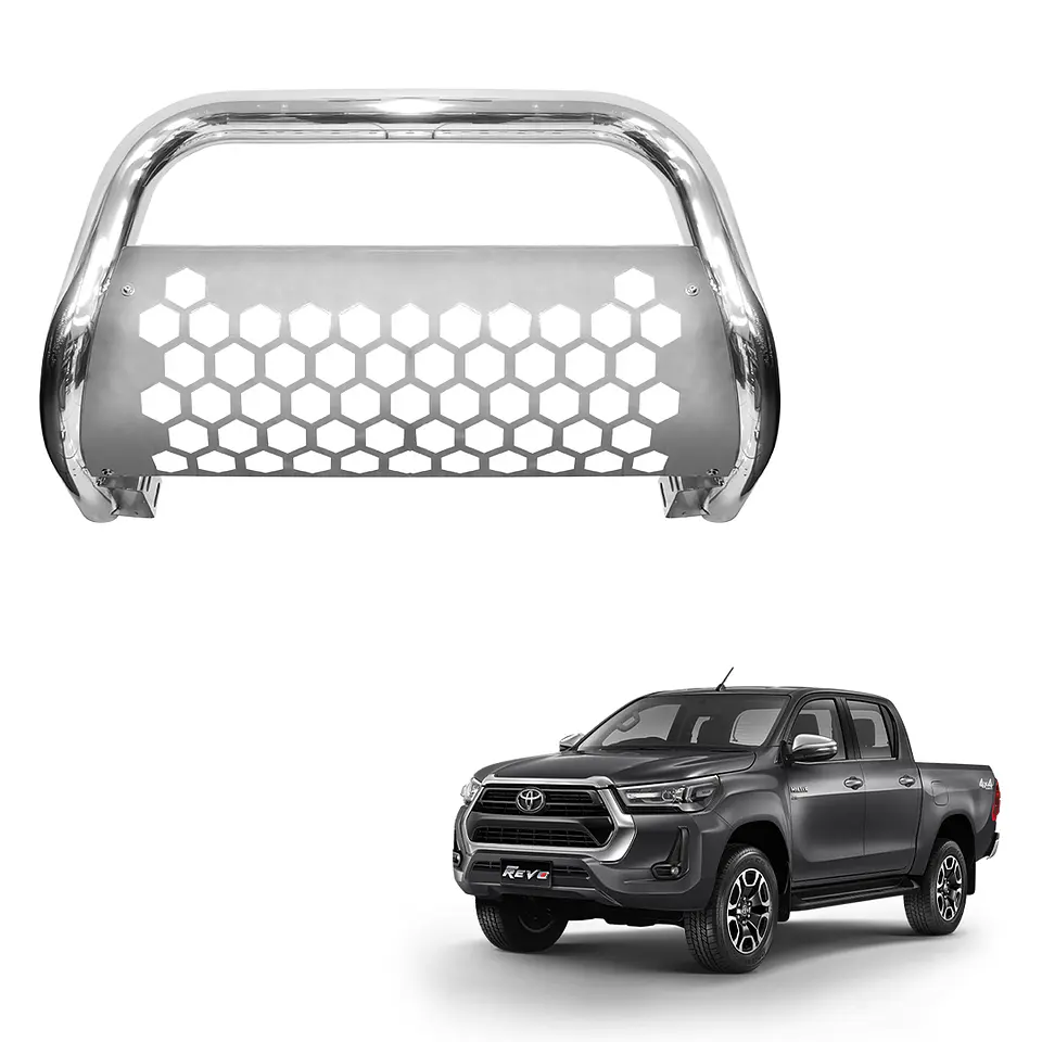 Defensa Frontal Acero Inoxidable para Toyota Hilux 2016+ 1