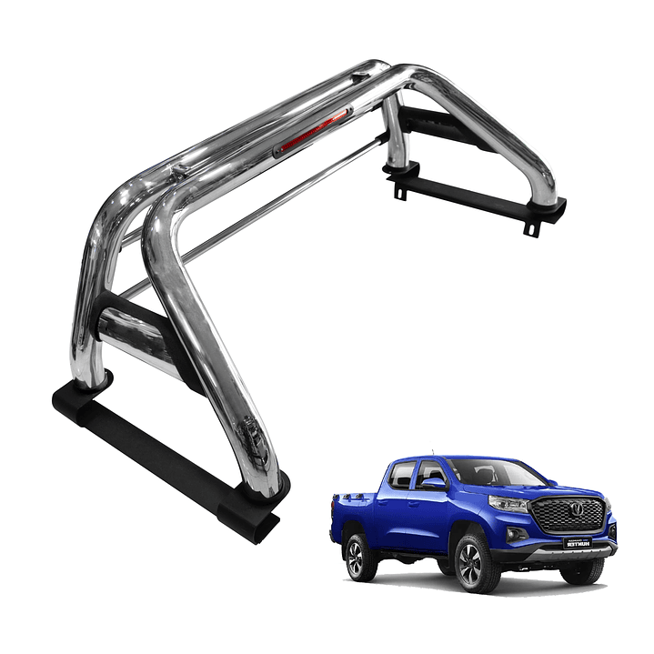 Barra Antivuelco Acero Inoxidable Changan Hunter | Luz de Freno y Base para Lona | Kangaroo Chile 1