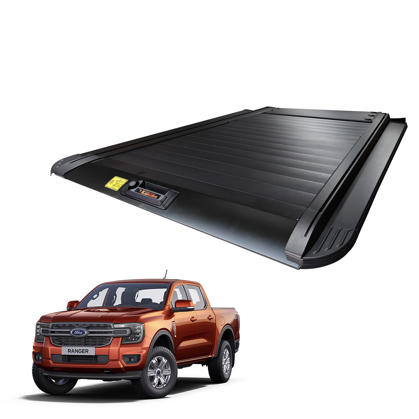 Tapa Retráctil Manual para Camionetas Pick Up Ford Ranger XLT 2024+ | Alta Resistencia, Seguridad y Diseño Premium – Kangaroo Chile 1