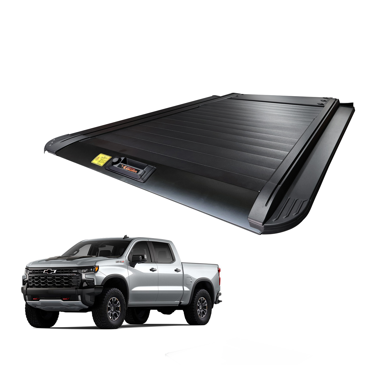 Tapa Retráctil Manual para Camionetas Pick Up Chevrolet Silverado 2020+ Doble Cabina | Alta Resistencia, Seguridad y Diseño Premium – Kangaroo Chile 1