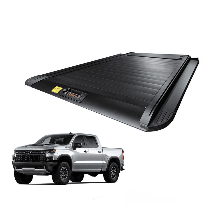 Tapa Retráctil Manual para Camionetas Pick Up Chevrolet Silverado 2020+ Doble Cabina | Alta Resistencia, Seguridad y Diseño Premium – Kangaroo Chile 1