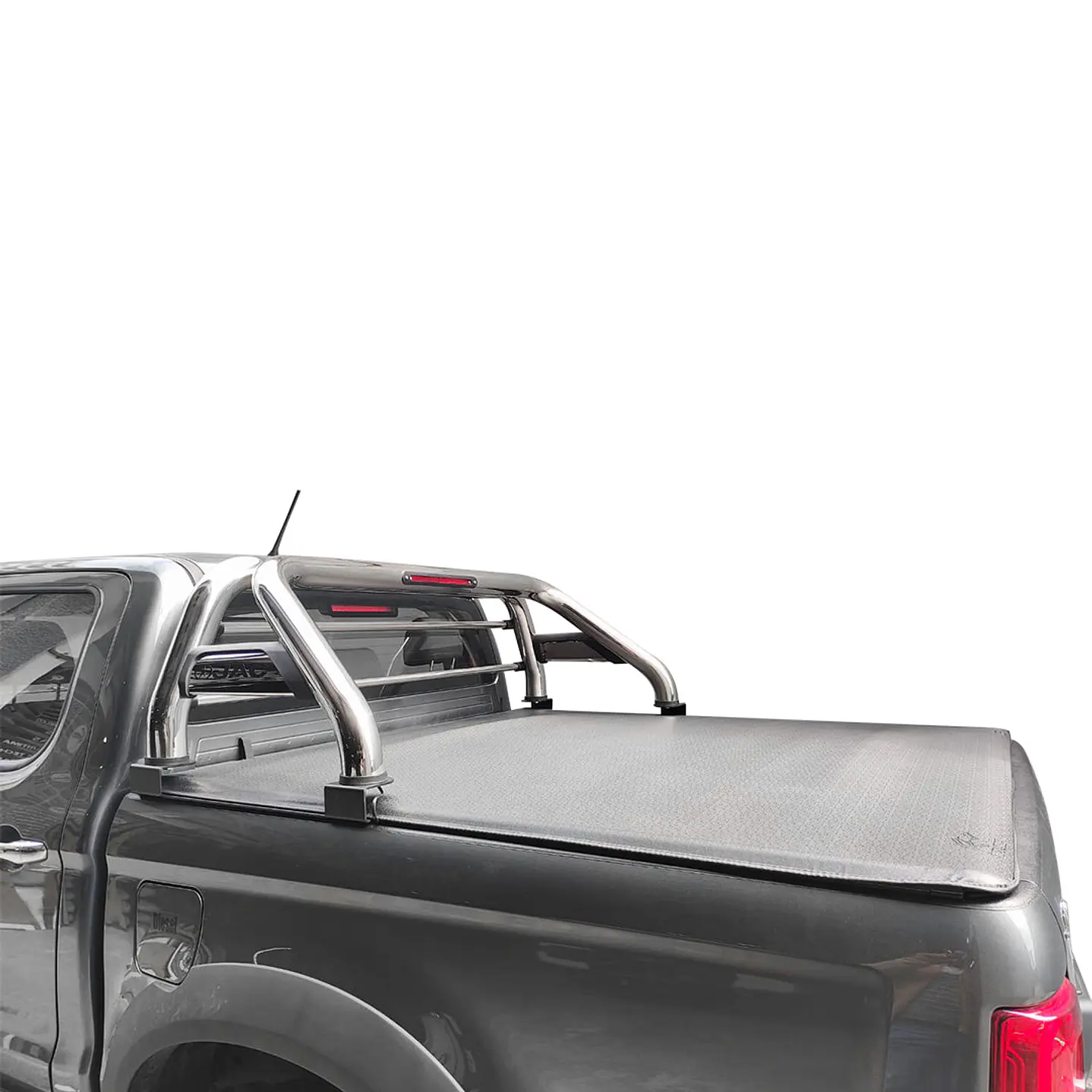 Barra Antivuelco Acero Inoxidable JAC T8 | Con Luz de Freno y Base para Lona | Kangaroo Chile- COPIAR 5