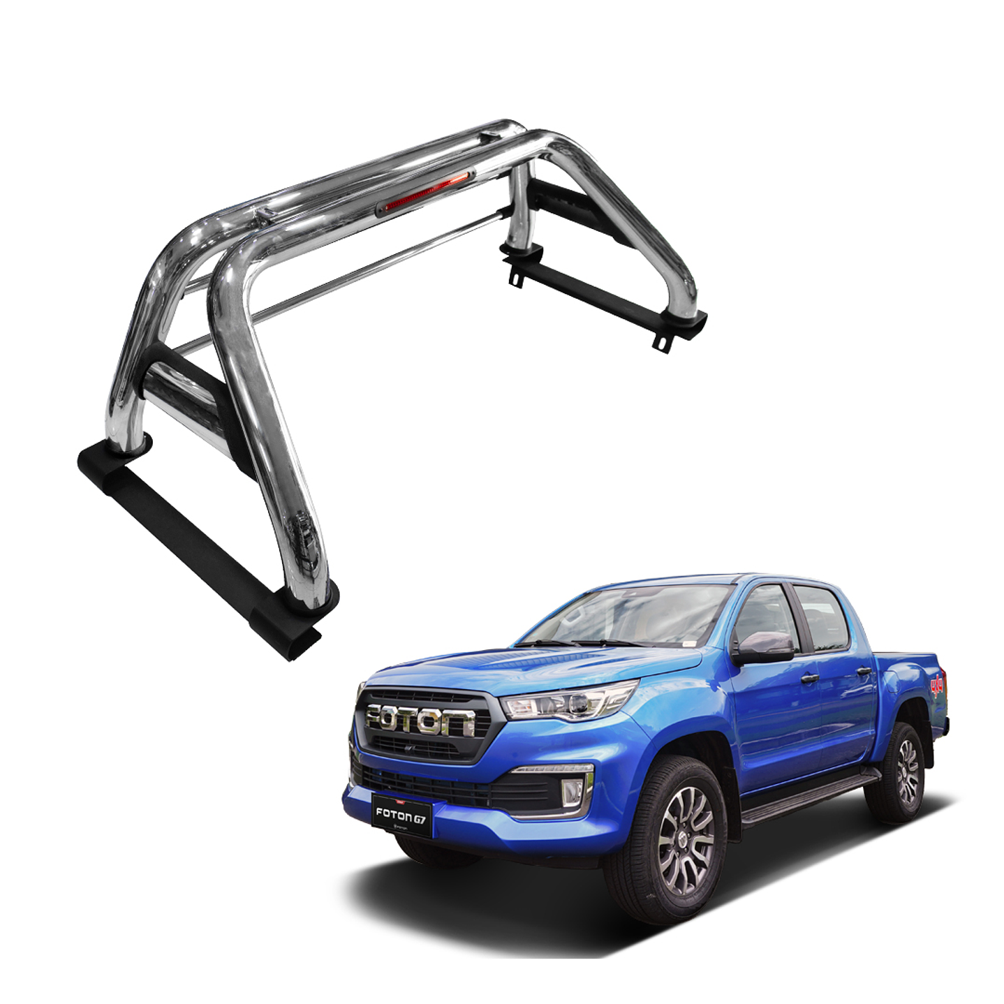 Barra Antivuelco de Acero Inoxidable para Foton G7 – Seguridad y Estilo 1