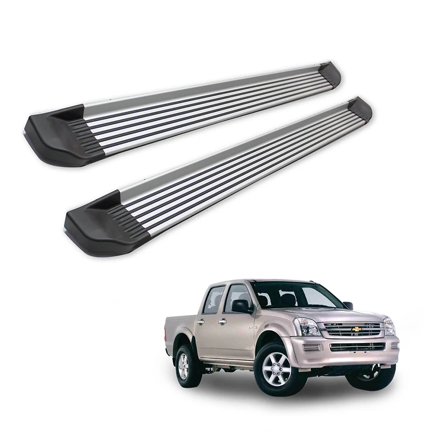 Set de Pisaderas Aluminio | Chevrolet Dmax 2002-2011 | Kangaroo Chile 1