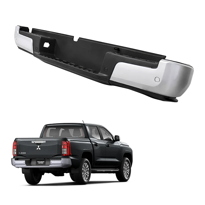 Parachoque Trasero Mitsubishi L200 2024+ Color Negro Gris 1